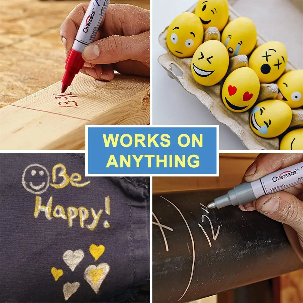 Overseas Paint Marker - Permanent Marker, Combo Pack, 8 Count