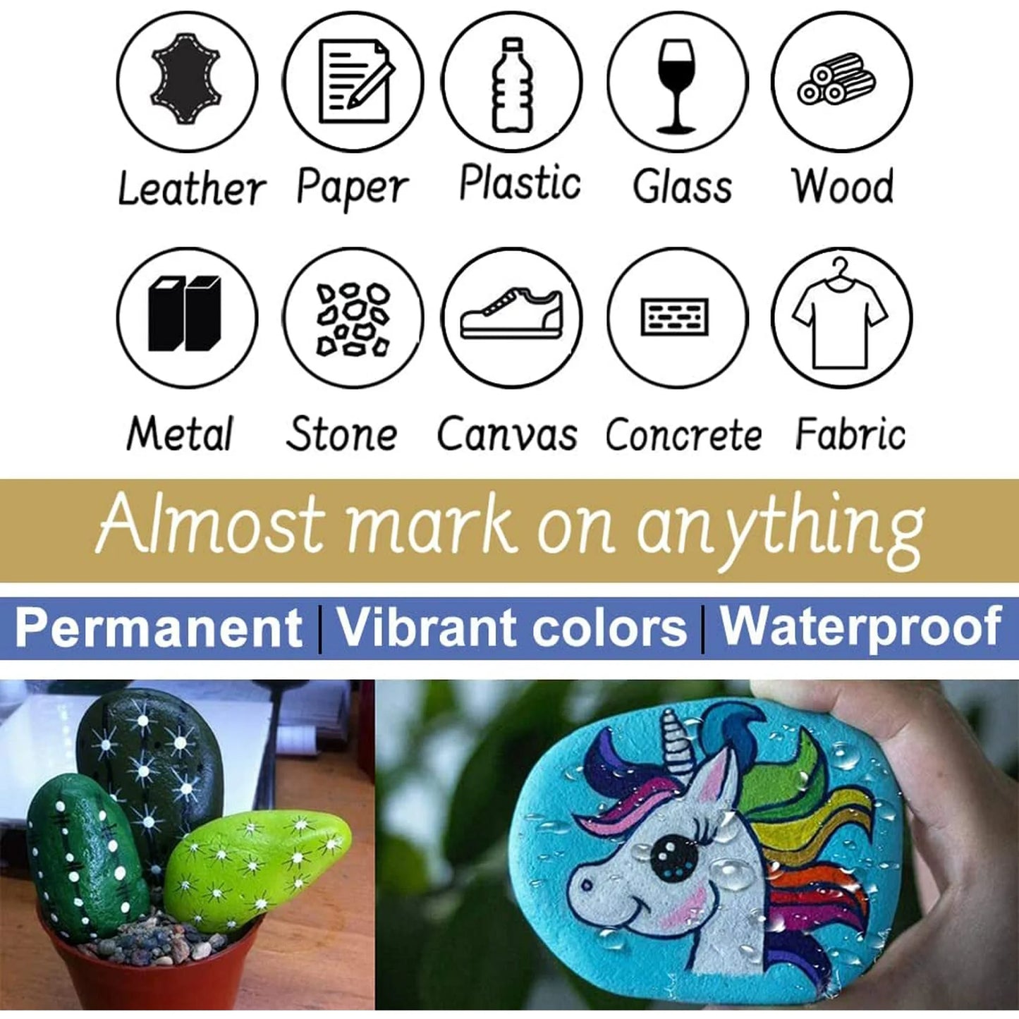 Overseas Paint Marker - Permanent Marker, Combo Pack, 8 Count