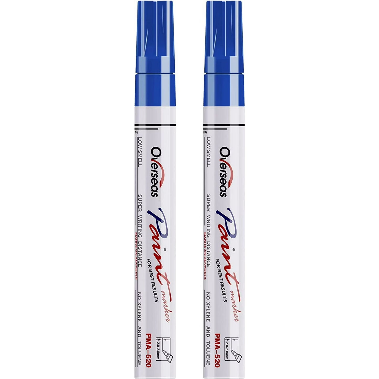 Overseas Paint Marker Permanent Markers - Oil Based, Mediuml Point, Blue, 2 Count