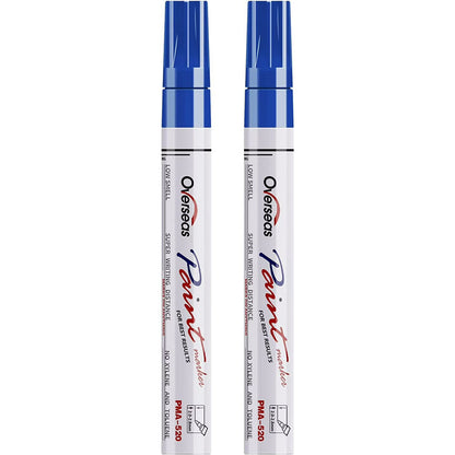 Overseas Paint Marker Permanent Markers - Oil Based, Mediuml Point, Blue, 2 Count