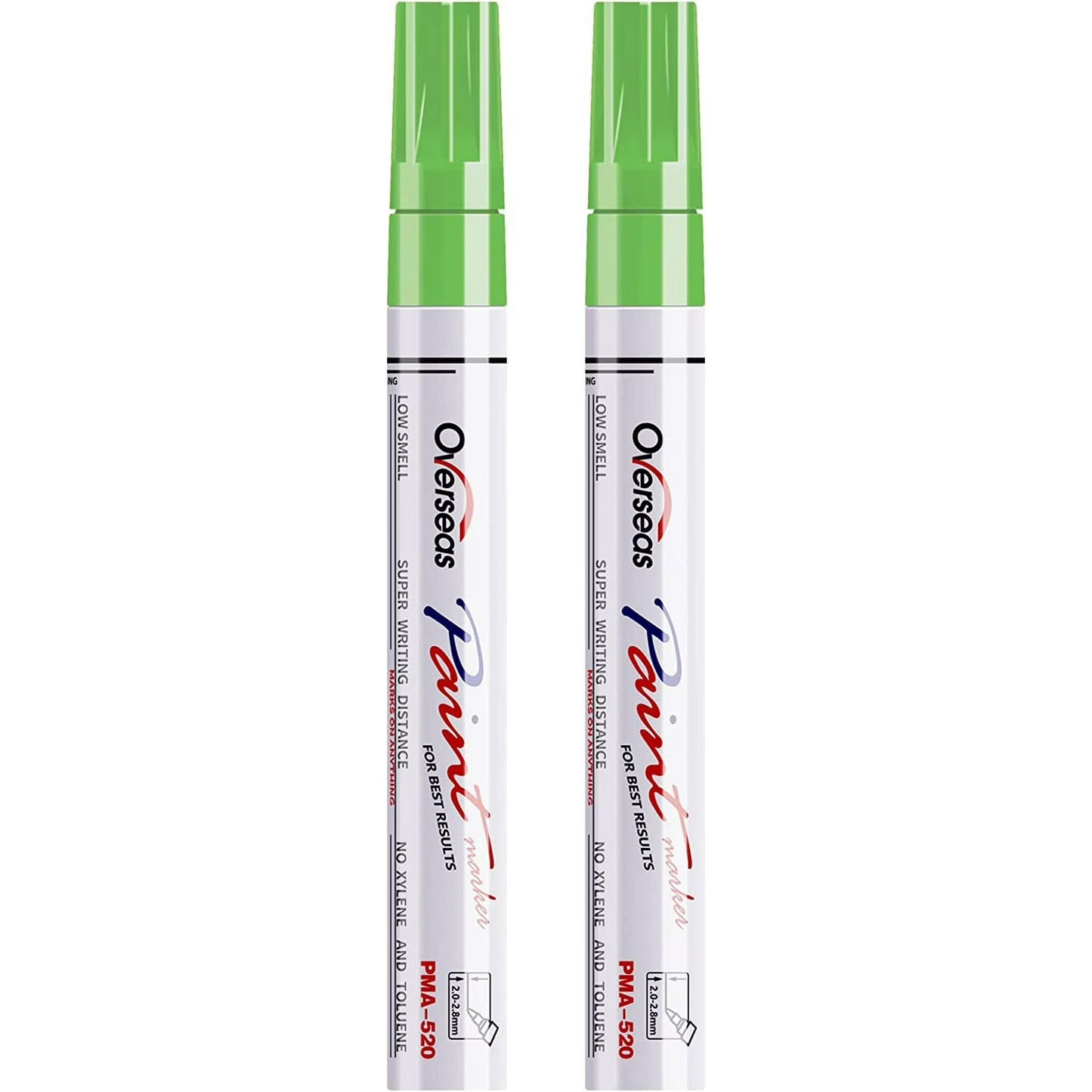 Overseas Paint Marker Permanent Markers - Oil Based, Mediuml Point, Light Green, 2 Count