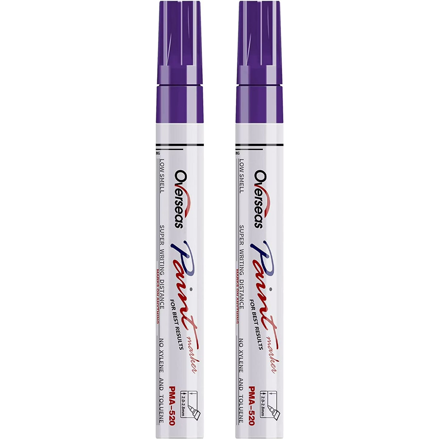 Overseas Paint Marker Permanent Markers - Oil Based, Mediuml Point, Purple, 2 Count