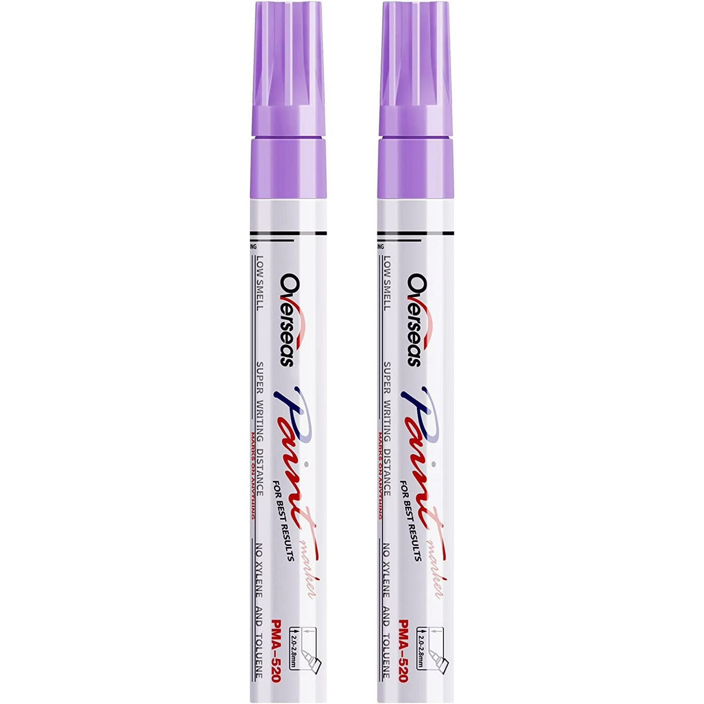 Overseas Paint Marker Permanent Markers - Oil Based, Mediuml Point, Light Purple, 2 Count