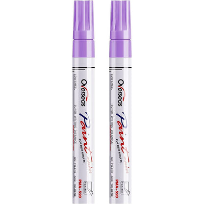 Overseas Paint Marker Permanent Markers - Oil Based, Mediuml Point, Light Purple, 2 Count
