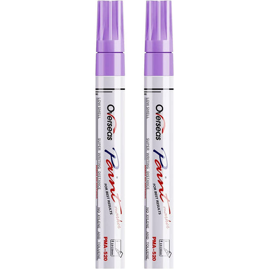 Overseas Paint Marker Permanent Markers - Oil Based, Mediuml Point, Light Purple, 2 Count