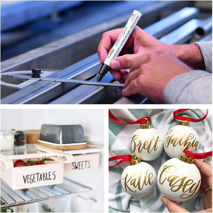 Overseas Paint Marker Permanent Markers - Oil Based, Mediuml Point, Red, 2 Count