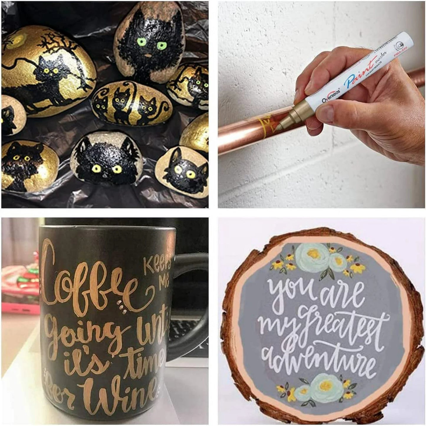 Overseas Paint Marker Permanent Markers - Oil Based, Mediuml Point, Red, 2 Count