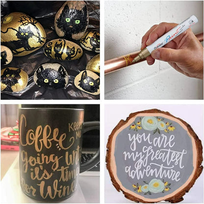 Overseas Paint Marker Permanent Markers - Oil Based, Mediuml Point, Red, 2 Count